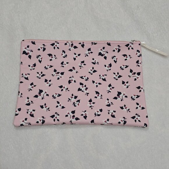 Kate Spade New York Pink Floral Zipper Pouch โ 11x8โ Polyester Travel Clutch - Picture 3 of 6